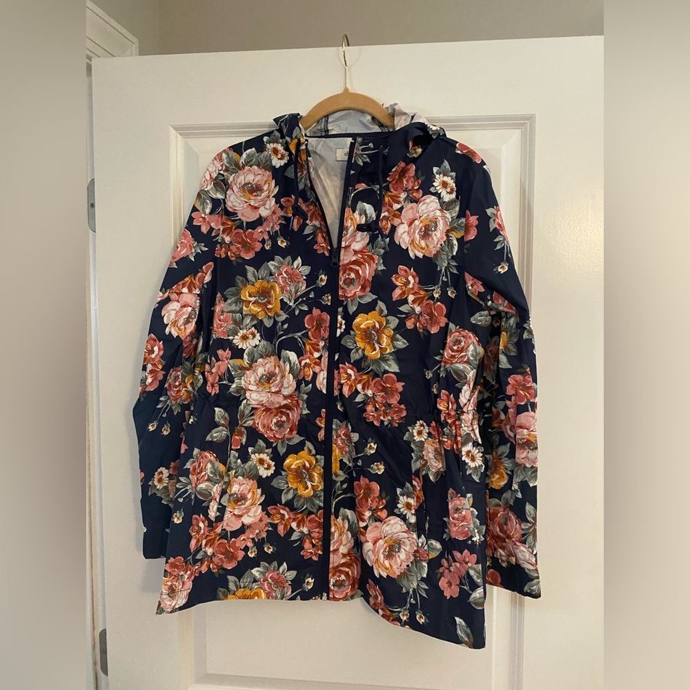 Floral Charlotte Russe Rain Jacket